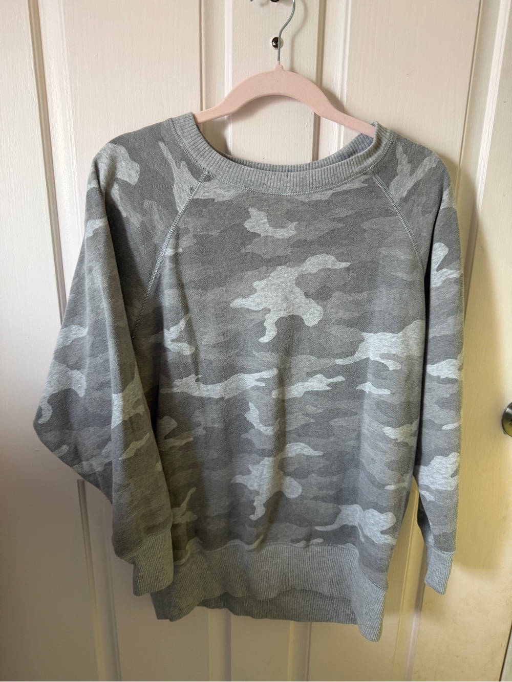 Aerie Gray Camo Crewneck